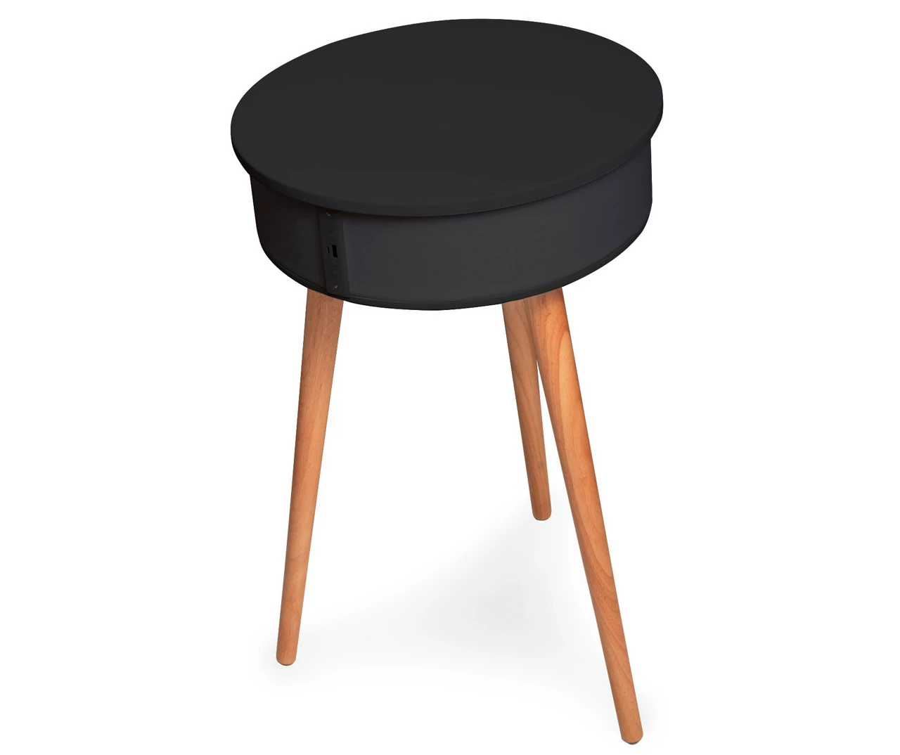 Black End Table With Bluetooth Speaker & USB Port 7 Black End Table With Bluetooth Speaker & USB Port - Image 5