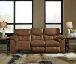 Boxberg Bark Faux Leather Reclining Sofa -Furniture Sale Shop 810519664 2