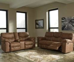 Boxberg Bark Faux Leather Reclining Sofa -Furniture Sale Shop 810519664 810519667 1 1