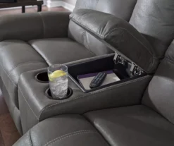 Jesolo Gray Reclining Console Loveseat -Furniture Sale Shop 810519670 3