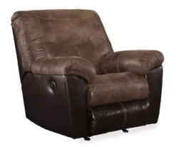 Follett Coffee Faux Leather Rocker Recliner