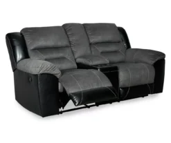 Earhart Faux Leather Reclining Console Loveseat -Furniture Sale Shop 810519695 4
