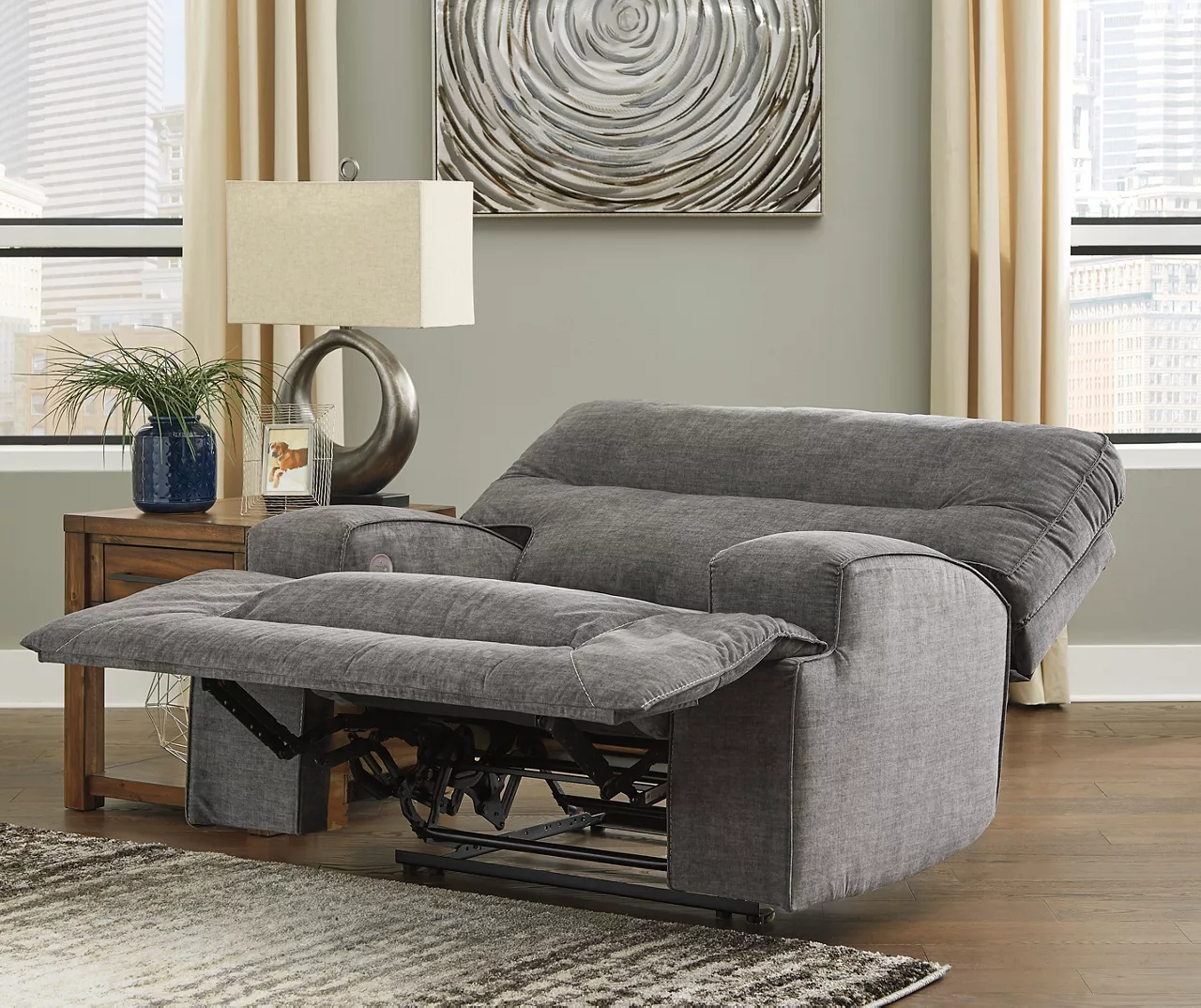 Coombs Charcoal Wide Seat Power Recliner 5 Coombs Charcoal Wide Seat Power Recliner - Image 3