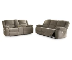 Draycoll Pewter Power Reclining Console Loveseat -Furniture Sale Shop 810519718 810519715