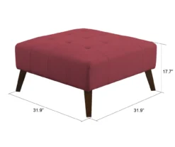 Jasper Brick Red Square Ottoman -Furniture Sale Shop 810519915 2