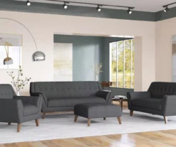 Jasper Charcoal Pebble Square Ottoman -Furniture Sale Shop 810519916 7