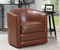 Willow River Hammond Faux Leather Swivel Accent Chair -Furniture Sale Shop 810519939 6