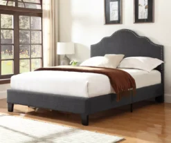 Lombard Charcoal Gray California King Upholstered Bed -Furniture Sale Shop 810519986 7