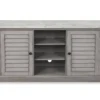 52" Faux Marble Shutter Door TV Stand