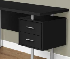 Black & Silver 3-Drawer L-Shaped Corner Desk -Furniture Sale Shop 810527323 3