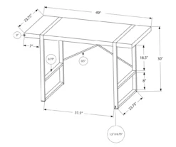 Monarch Paneled Metal Computer Desk -Furniture Sale Shop 810527346 5
