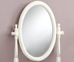 Antique White 2-Piece Mirror Vanity Set -Furniture Sale Shop 810527351 3