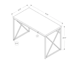 Monarch Metal Computer Desk -Furniture Sale Shop 810527355 5
