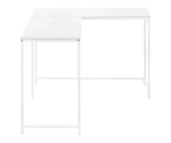 White Metal L-Shaped Corner Desk -Furniture Sale Shop 810527370 5