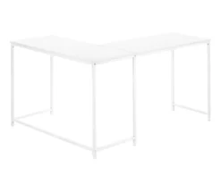 White Metal L-Shaped Corner Desk -Furniture Sale Shop 810527370 6