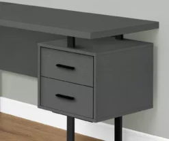 Black & Gray 3-Drawer L-Shaped Corner Desk 9 Black & Gray 3-Drawer L-Shaped Corner Desk -Furniture Sale Shop 810527373 3