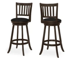 Slat Back Swivel Bar Stools, 2-Pack -Furniture Sale Shop 810533434 2