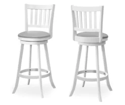 Slat Back Swivel Bar Stools, 2-Pack -Furniture Sale Shop 810533436 2