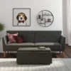Regal Gray Linen Convertible Sleeper Futon -Furniture Sale Shop 810535613 1