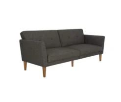 Regal Gray Linen Convertible Sleeper Futon -Furniture Sale Shop 810535613 4