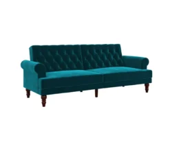 Cassidy Green Velvet Convertible Sleeper Futon -Furniture Sale Shop 810535627 4
