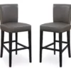 30" Black Faux Brushed Leather Bar Stools, 2-Pack -Furniture Sale Shop 810535738 10