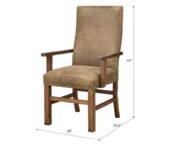 Rustic Pine & Dixie Almond Upholstered Dining Chairs, 2-Pack -Furniture Sale Shop 810535744 2