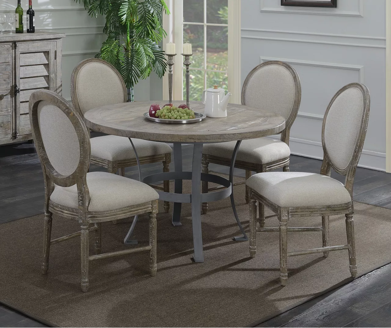 Sandstone Buff & Cream Upholstered Dining Chairs, 2-Pack 5 Sandstone Buff & Cream Upholstered Dining Chairs, 2-Pack - Image 3