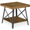 Pomona Pine Brown & Steel Gray 24" Wood Open-Shelf End Table 2 Pomona Pine Brown & Steel Gray 24" Wood Open-Shelf End Table -Furniture Sale Shop 810535748 1