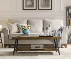 Pomona Pine Brown & Steel Gray 24" Wood Open-Shelf End Table -Furniture Sale Shop 810535748 11