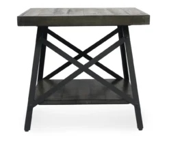 Pomona Gray & Steel Gray 24" Wood Open-Shelf End Table -Furniture Sale Shop 810535749 5