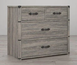 Nova Gray Oak 4-Drawer Storage Dresser -Furniture Sale Shop 810538201 2