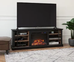 70" Fowler Black Electric Fireplace Console 10 70" Fowler Black Electric Fireplace Console -Furniture Sale Shop 810538243 1