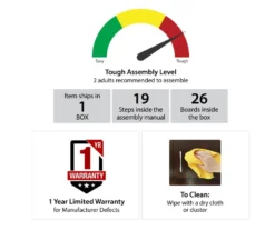 70" Fowler Black Electric Fireplace Console 13 70" Fowler Black Electric Fireplace Console -Furniture Sale Shop 810538243 6