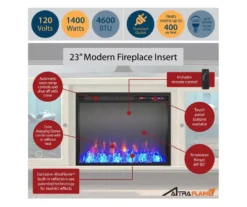 70" Intrepid Navy Deluxe Electric Fireplace Console -Furniture Sale Shop 810538244 5