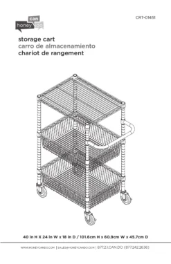 Chrome 3-Shelf Storage Cart -Furniture Sale Shop 810539919 6