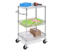 Chrome 3-Shelf Storage Cart -Furniture Sale Shop 810539919 7