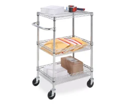 Chrome 3-Shelf Storage Cart -Furniture Sale Shop 810539919 8