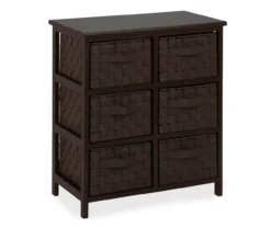 Black 6-Drawer Woven Strap Chest 8 Black 6-Drawer Woven Strap Chest -Furniture Sale Shop 810539930 3