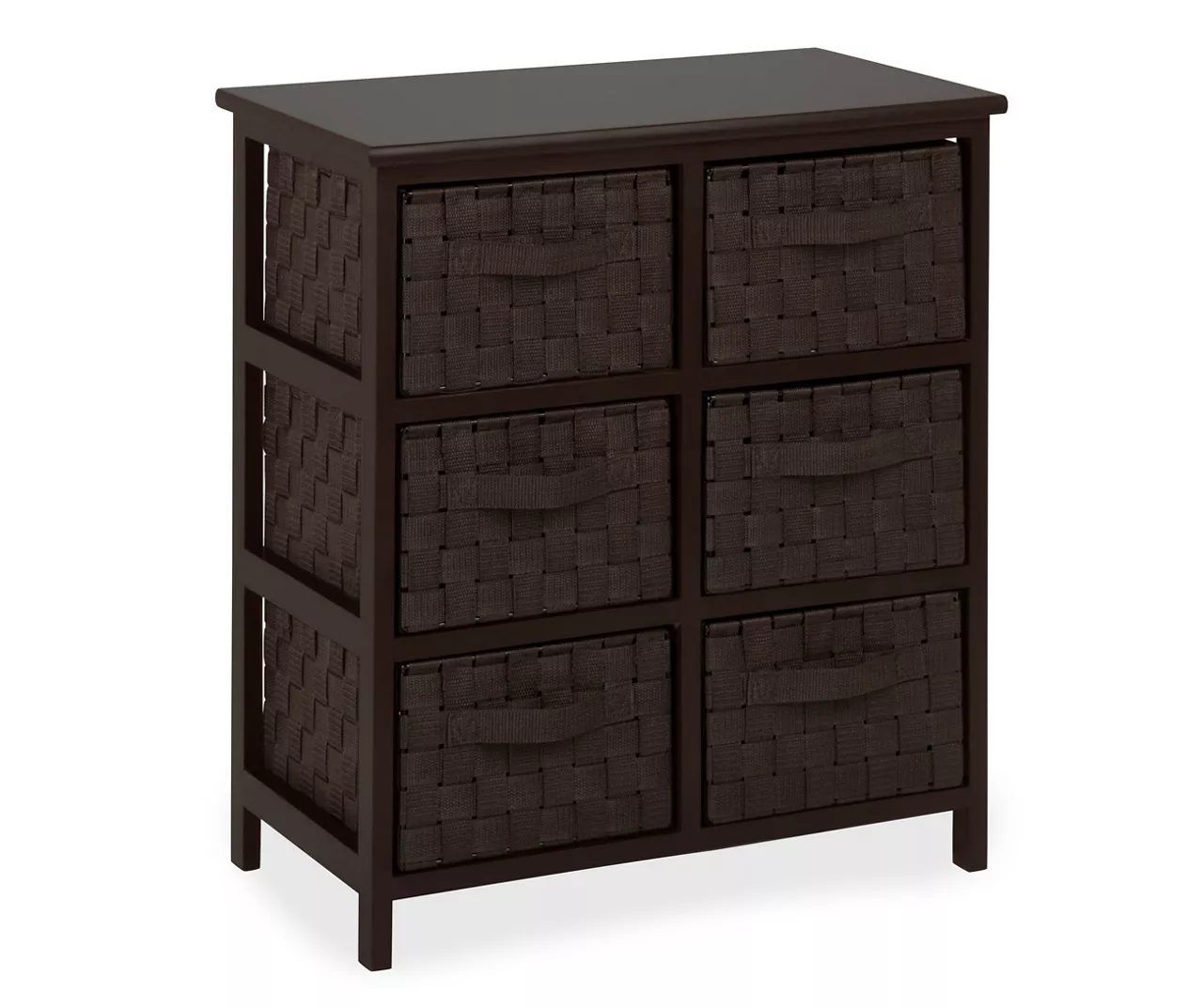 Black 6-Drawer Woven Strap Chest 5 Black 6-Drawer Woven Strap Chest - Image 3