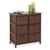 Brown 6-Drawer Woven Strap Chest -Furniture Sale Shop 810539931 1