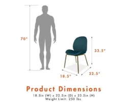 CosmoLiving Astor Velvet Dining Chair -Furniture Sale Shop 810540999 6