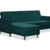 CosmoLiving Liberty Green Velvet Sectional Storage Futon -Furniture Sale Shop 810541026 5
