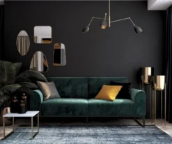 CosmoLiving Adley Teal Velvet Coil Convertible Sleeper Futon -Furniture Sale Shop 810541038 3