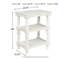 Dannerville Antique White 3-Tier Accent Table With USB Charging 14 Dannerville Antique White 3-Tier Accent Table With USB Charging -Furniture Sale Shop 810542271 3