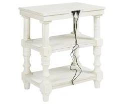 Dannerville Antique White 3-Tier Accent Table With USB Charging 17 Dannerville Antique White 3-Tier Accent Table With USB Charging -Furniture Sale Shop 810542271 6