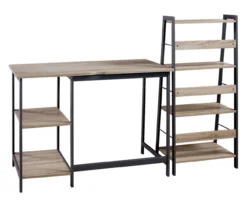 Soho 2-Piece Home Office Desk & Bookshelf Set -Furniture Sale Shop 810542285 2