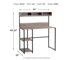 Daylicrew 2-Shelf Home Office Desk & Hutch -Furniture Sale Shop 810542286 3