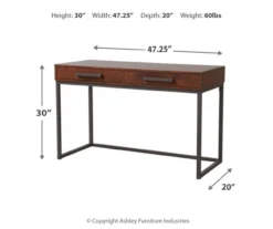 Horatio Brown & Gunmetal Wood Desk -Furniture Sale Shop 810542288 3