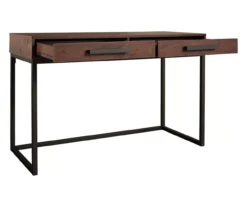 Horatio Brown & Gunmetal Wood Desk -Furniture Sale Shop 810542288 5